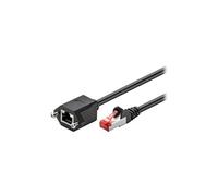 goobay - Câble d'extension de patch - RJ-45 (M) pour RJ-45 (F) - 50 cm - paire torsadée écrantée (F/UTP) - CAT 6 - moulé, rond, sans crochet, bloqué