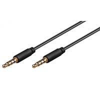 Goobay Câble double jack 3.5 mm Noir - 4 points - 0,5 m