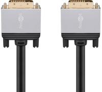 Câble DVI-D mâle-mâle doré compatible 4K - 5 m Goobay