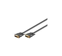 Goobay Câble DVI liaison double DVI‑I (M) pour DVI‑I (M) 10 m vis moletées noir