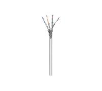 goobay Câble en vrac 50 m SFTP, PiMF CAT 6a sans halogène, intérieur, rond, bloqué gris