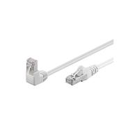 Goobay câble ethernet CAT 5e coudé 90° F/UTP Blanc 10 m