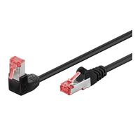 GOOBAY Câble Ethernet Cat6 2m surblindé noir 1x RJ45 coudé