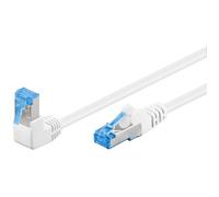 GOOBAY Câble Ethernet Cat6a 1m surblindé blanc 1x RJ45 coudé