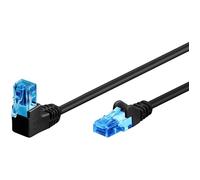 GOOBAY Câble Ethernet Cat6a 25cm non blindé noir 1x RJ45 coudé