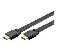 goobay Câble plat HDMI haute vitesse avec Ethernet 1,5 m / 8 K / 60 Hz - Ultra HD, HDR, eARC, 48 Gbit/s @ 4K / 120 Hz, Dolby Atmos, DTS:X - Parfait pour les jeux, le home cinéma et le streaming 77134