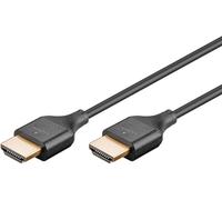 goobay Câble HDMI 2.1 fin avec Ethernet, 1 m, Ultra HD jusqu'à 8K/60Hz à 48 Gbit/s, support 3D & HDR, HDCP 2.2, ARC, CEC, protection anti-torsion 75297