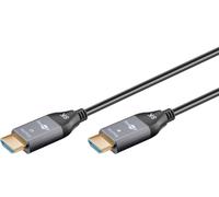 goobay Câble HDMI 2.1 ultra haute vitesse hybride avec Ethernet, 8 K/60 Hz, technologie AOC pour TV, écrans, PS5, Xbox, haute flexibilité, connecteurs robustes 30 m / 76276
