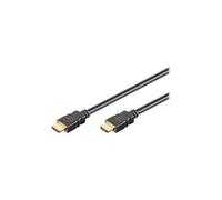 Goobay 51821 Câble HDMI à haute vitesse avec Ethernet : 4K, Ultra-HD, Full HD, 3D, connecteur doré, noir 3,0 m