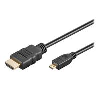 goobay - Câble HDMI avec Ethernet - 19 pin micro HDMI Type D mâle pour HDMI mâle - 3 m - plat
