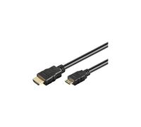 goobay - Câble HDMI avec Ethernet - 19 pin mini HDMI Type C mâle pour HDMI mâle - 5 m - plat