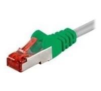 goobay - Câble inverseur - RJ-45 (M) pour RJ-45 (M) - 1 m - pairs in metal foil (PiMF) - CAT 6 - moulé - vert gris G