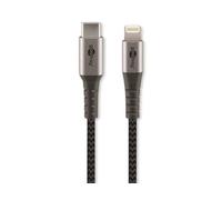 goobay Câble Lightning Apple - Certifié MFi - Câble textile premium extra-résistant avec connecteurs métalliques - USB-C vers Lightning - 1m