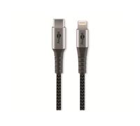 Goobay Câble Lightning Apple - Certifié MFi - Câble textile premium extra-résistant avec connecteurs métalliques - USB-C vers Lightning - 0,5m