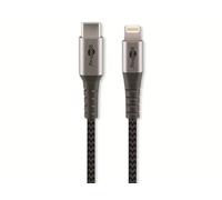 goobay Câble Lightning Apple - Certifié MFi - Câble textile premium extra-résistant avec connecteurs métalliques - USB-C vers Lightning - 2m
