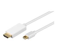 goobay Câble Mini-DisplayPort/HDMI A 2,0 m blanc, 1 pc.