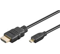 goobay Câble Mini HDMI vers HDMI 2.1 Ultra Haute Vitesse Câble HDMI 8K @ 60 Hz, 4K @ 120 Hz à 48 Gbits/Dolby Atmos/HDR eARC/GoPro Hero 2, Canon, Raspberry Zero et Zero 2 W/ 1 m/74429