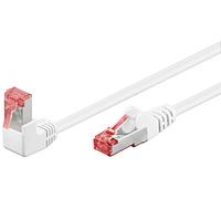 Goobay Câble Patch Cat 6 S/FTP 90° RJ45 Haut débit Blanc 3 m (51552)