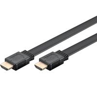 goobay Câble plat HDMI haute vitesse avec Ethernet 3 m / 8 K / 60 Hz - Ultra HD, HDR, eARC, 48 Gbit/s @ 4K / 120 Hz, Dolby Atmos, DTS:X - Parfait pour les jeux, le home cinéma et le streaming - 77145