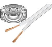 Wentronic 10m 2x 0.5mm Câble pour enceinte - Blanc