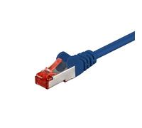 Goobay Câble réseau Cat 6 Câble LAN pour Gigabit Ethernet S-FTP, 0,25m, bleu, 1