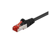 Goobay Câble réseau Cat 6 Câble LAN pour Gigabit Ethernet S-FTP, 1m, noir, 1