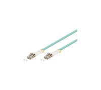 Goobay 95751 Câble à Fibres Optiques, Multimode (OM3), Turquoise, 1 m Longueur