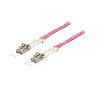 goobay - Câble réseau - LC multi-mode (M) pour LC multi-mode (M) - 5 m - fibre optique - 50 / 125 microns - OM4 - sans halogène - violet