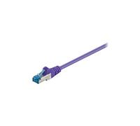 goobay - Câble réseau - RJ-45 (M) pour RJ-45 (M) - 25 cm - SFTP, PiMF - CAT 6a - sans halogène, moulé, sans crochet - violet