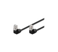 goobay - Câble réseau - RJ-45 (M) pour RJ-45 (M) - 3 m - paire torsadée écrantée (F/UTP) - CAT 5e - moulé, connecteur à 90 ° - noir