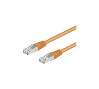 goobay - Câble réseau - RJ-45 (M) pour RJ-45 (M) - 5 m - paire torsadée écrantée (F/UTP) - CAT 5e - moulé - orange