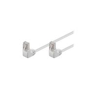 goobay - Câble réseau - RJ-45 (M) pour RJ-45 (M) - 50 cm - paire torsadée écrantée (F/UTP) - CAT 5e - moulé, connecteur à 90 ° - blanc