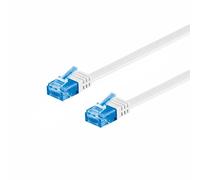 Goobay Câble RJ45 CAT 6A U/UTP plat 20 m blanc (CU)