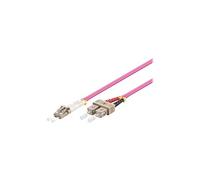 Goobay OM4 Câble patch à fibre optique duplex LC/SC Violet 5 m
