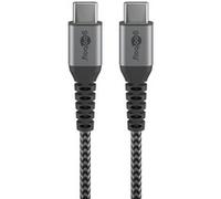 Goobay Câble USB-C 49301 – 10 Gbps, textile extra robuste, connecteurs métalliques – 0,5 m