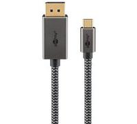 Goobay Câble USB-C vers DisplayPort 1.2 4K@60Hz Thunderbolt 3/4 USB 3.1 1 m textile (75707)