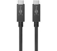 goobay Câble USB 3.2 Type C MM compatible charge rapide 100 W 1 m Noir
