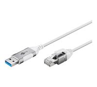 goobay Câble USB A 3.0 vers RJ45 Ethernet CAT 6 Slim/Câble adaptateur/Connexion Internet filaire stable avec routeur/commutateur réseau/Adaptateur USB vers RJ45 / 1 Gbit/s / 5 m / / 74381 / Blanc