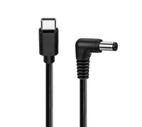 goobay Câble USB-C™ vers DC 5V 3A avec Prise à Angle Droit - 1,5 m, USB-C mâle vers DC 5,5 x 2,5 mm, câble d’Alimentation pour routeurs, Enceintes, Mini appareils, Noir, 78970