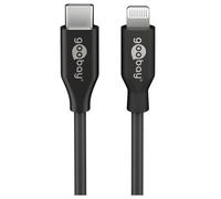 Câble USB-C vers Lightning - 2 m - Noir Goobay