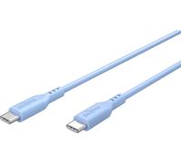 Goobay Câble USB-C vers USB-C en silicone 1,5 m - Bleu