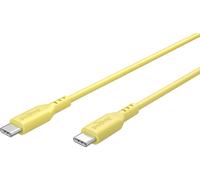 Goobay Câble USB-C vers USB-C en silicone 1,5 m - Jaune