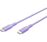 Goobay Câble USB-C vers USB-C en silicone 1,5 m - Violet