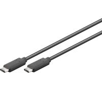 Goobay Câble USB USB 3.2 Gen1 USB-C® mâle 2 m noir connecteur utilisable des deux cotés, connecteur aluminium, conducteur rond, gaine en PVC 66508