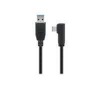goobay - Câble USB - USB type A (M) pour 24 pin USB-C (M) incliné - USB 3.0 - 1.5 m - rond - noir