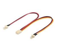 goobay CAK S-35 - Répartiteur d'alimentation de ventilateur - alimentation interne - 3 broches (M) pour alimentation interne - 3 broches (F) - 22 cm G