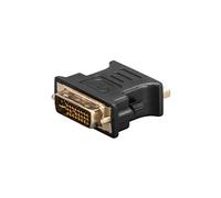 goobay - Carte d'écran - HD-15 (VGA) (F) pour DVI-I (M) - vis d'écartement, vis moletées - noir