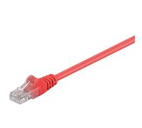 Goobay CAT 5e Câble Patch, U/UTP, rouge, 5 m conducteur en aluminium (CCA)