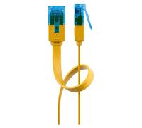 Goobay - Cat 6a Câble Patch Plat, U/utp, Jaune, Conducteur En Cuivre (cu). Longueur De Câble 0.5 M