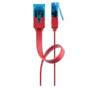 Goobay - Cat 6a Câble Patch Plat, U/utp, Rouge, Conducteur En Cuivre (cu). Longueur De Câble 5 M